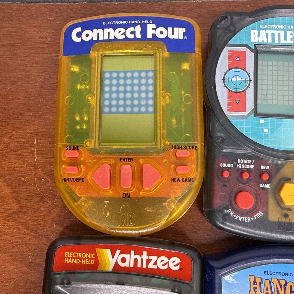 Lot of 4 Vintage Milton Bradley Handheld Electronic Games Yahtzee Hangman Tested - Picture 10 of 10